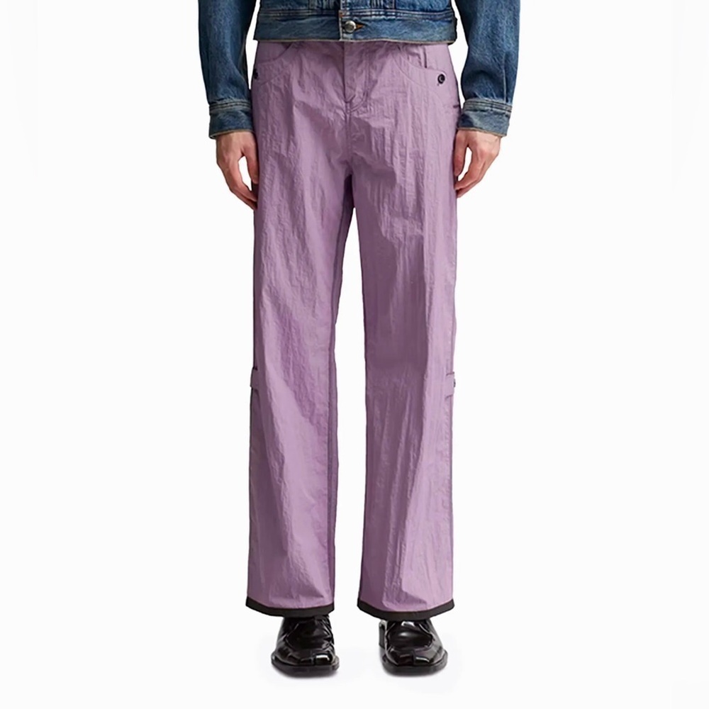 Nwt Andersson Bell Crack Nylon Inside-Out Pants Purple 48/M
